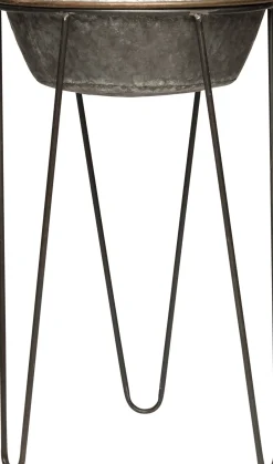 Intratuin Blumentopf auf Ständer D 35 cm H 60,5 cm Metall| Blumentöpfe|Blumentöpfe & Pflanzgefäße