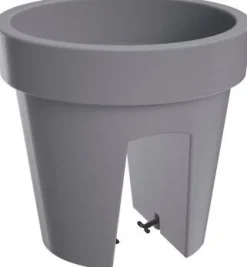 Intratuin Blumentopf Balkongeländer D 24,5 H 22,5 cm grau| Balkonkästen|Blumentöpfe & Pflanzgefäße