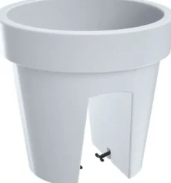 Intratuin Blumentopf Balkongeländer D 24,5 H 22,5 cm weiß| Balkonkästen|Blumentöpfe & Pflanzgefäße