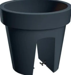 Intratuin Blumentopf Balkongeländer D 24,5 H 22,5 cm anthrazit| Balkonkästen|Blumentöpfe & Pflanzgefäße