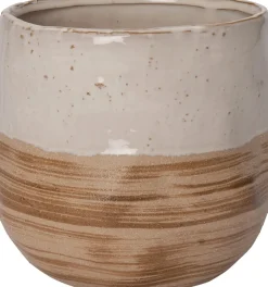 Intratuin Blumentopf Bobby braun D 18,5 H 16,5 cm| Blumentöpfe & Pflanzgefäße|Blumentöpfe