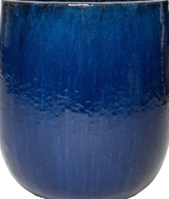 Intratuin Blumentopf Bungxe blau D 26,5 H 30,5 cm| Blumentöpfe|Blumentöpfe & Pflanzgefäße