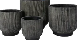 Intratuin Blumentopf Cort schwarz D 15 H 15 cm| Blumentöpfe & Pflanzgefäße|Blumentöpfe