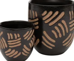 Intratuin Blumentopf Dio D 10,5 cm H 11,5 cm schwarz| Blumentöpfe|Blumentöpfe & Pflanzgefäße