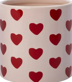 Intratuin Blumentopf Herzen rosa D 14 H 13 cm| Blumentöpfe|Blumentöpfe & Pflanzgefäße