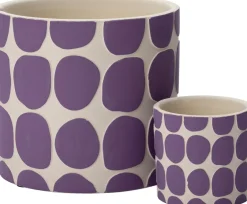 Intratuin Blumentopf Idar lila D 7 H 6,5 cm| Blumentöpfe & Pflanzgefäße|Blumentöpfe