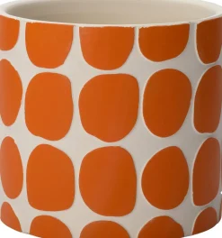 Intratuin Blumentopf Idar orange D 7 H 6,5 cm| Blumentöpfe & Pflanzgefäße|Blumentöpfe