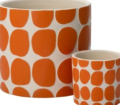 Intratuin Blumentopf Idar orange D 7 H 6,5 cm| Blumentöpfe & Pflanzgefäße|Blumentöpfe