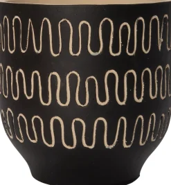 Intratuin Blumentopf Jits schwarz D 11 H 11 cm| Blumentöpfe & Pflanzgefäße|Blumentöpfe