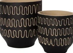 Intratuin Blumentopf Jits schwarz D 11 H 11 cm| Blumentöpfe & Pflanzgefäße|Blumentöpfe