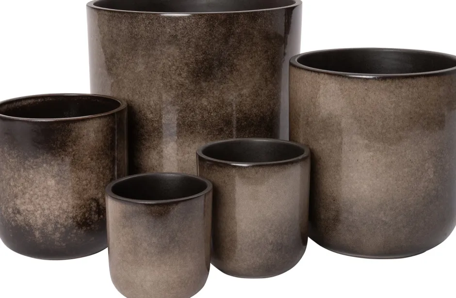 Intratuin Blumentopf Leonie braun D 13 H 16 cm| Blumentöpfe|Blumentöpfe & Pflanzgefäße