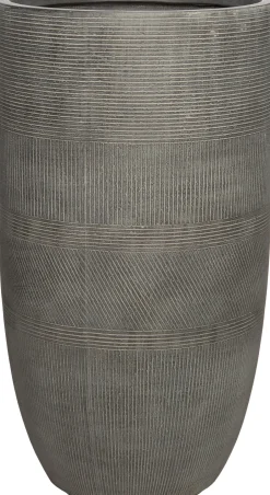 Intratuin Blumentopf Lijnen D 43 cm H 78 cm grau| Blumentöpfe|Blumentöpfe & Pflanzgefäße