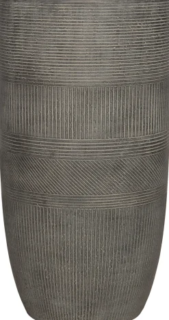Intratuin Blumentopf Lijnen D 34 cm H 63 cm grau| Blumentöpfe|Blumentöpfe & Pflanzgefäße