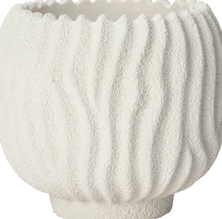 Intratuin Blumentopf Loren weiß D 21 H 19 cm| Blumentöpfe|Blumentöpfe & Pflanzgefäße