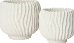 Intratuin Blumentopf Loren weiß D 21 H 19 cm| Blumentöpfe|Blumentöpfe & Pflanzgefäße