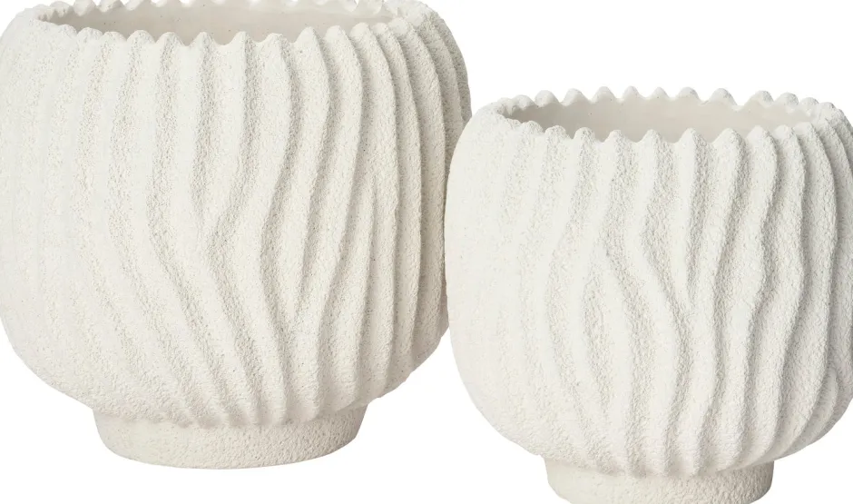 Intratuin Blumentopf Loren weiß D 21 H 19 cm| Blumentöpfe|Blumentöpfe & Pflanzgefäße