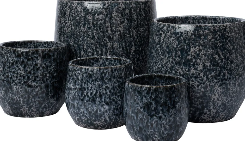 Intratuin Blumentopf Lulu blau D 29 H 27 cm| Blumentöpfe & Pflanzgefäße|Blumentöpfe