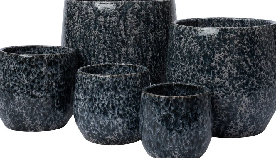 Intratuin Blumentopf Lulu blau D 16 H 14 cm| Blumentöpfe & Pflanzgefäße|Blumentöpfe