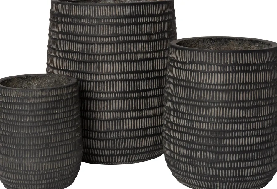 Intratuin Blumentopf Lyn braun D 33 H 39 cm| Blumentöpfe|Blumentöpfe & Pflanzgefäße