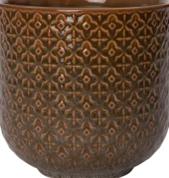 Intratuin Blumentopf Mariya braun D 8 H 8 cm| Blumentöpfe|Blumentöpfe & Pflanzgefäße
