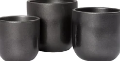 Intratuin Blumentopf Marlon schwarz D 17 H 15 cm| Blumentöpfe & Pflanzgefäße|Blumentöpfe