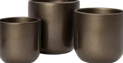 Intratuin Blumentopf Marlon gold D 19 H 17 cm| Blumentöpfe|Blumentöpfe & Pflanzgefäße