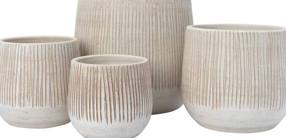 Intratuin Blumentopf Melle creme D 29 H 26 cm| Blumentöpfe & Pflanzgefäße|Blumentöpfe