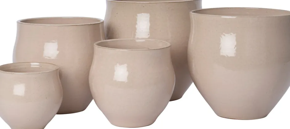 Intratuin Blumentopf Miek beige D 18 H 17 cm| Blumentöpfe|Blumentöpfe & Pflanzgefäße