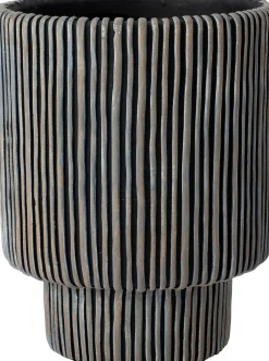 Intratuin Blumentopf Milan schwarz D 17 H 22 cm| Blumentöpfe & Pflanzgefäße|Blumentöpfe