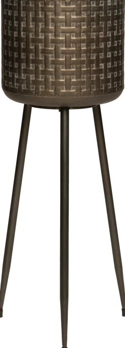 Intratuin Blumentopf mit Fuß braun D 28 H 80 cm| Blumentöpfe & Pflanzgefäße|Blumentöpfe