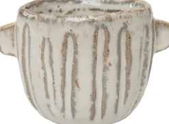 Intratuin Blumentopf mit Henkeln 11 x 8,5 x 7 cm creme| Blumentöpfe|Blumentöpfe & Pflanzgefäße