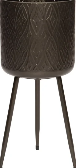 Intratuin Blumentopf mit Füßen Eliza D 22 cm H 40 cm schwarz| Blumentöpfe & Pflanzgefäße|Blumentöpfe