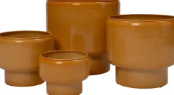 Intratuin Blumentopf mit Fuß Vibrant gelb D 31 H 29 cm| Blumentöpfe|Blumentöpfe & Pflanzgefäße