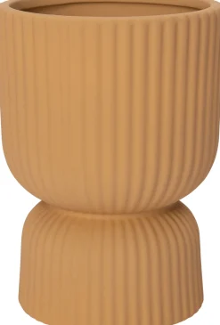 Intratuin Blumentopf mit Fuß Elle gelb D 11,5 H 16 cm| Blumentöpfe|Blumentöpfe & Pflanzgefäße