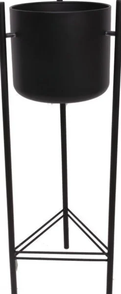 Intratuin Blumentopf mit Füßen D 28 H 81 cm schwarz| Blumentöpfe & Pflanzgefäße|Blumentöpfe