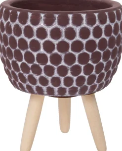 Intratuin Blumentopf mit Füßen Myrthe braun D 15,5 H 18,5 cm| Blumentöpfe & Pflanzgefäße|Blumentöpfe