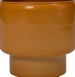 Intratuin Blumentopf mit Fuß Vibrant gelb D 25 H 21 cm| Blumentöpfe|Blumentöpfe & Pflanzgefäße