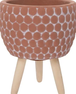 Intratuin Blumentopf mit Füßen Myrthe terracotta D 9,5 H 13 cm| Blumentöpfe & Pflanzgefäße|Blumentöpfe