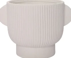 Intratuin Blumentopf mit Fuß Pierre weiß 22 x 17 x 14,5 cm| Blumentöpfe|Blumentöpfe & Pflanzgefäße