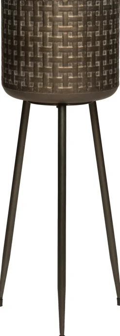 Intratuin Blumentopf mit Fuß braun D 22 H 64,5 cm| Blumentöpfe & Pflanzgefäße|Blumentöpfe