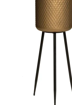 Intratuin Blumentopf mit Fuß gold D 23 H 64,5 cm| Blumentöpfe|Blumentöpfe & Pflanzgefäße