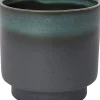 Intratuin Blumentopf mit Fuß Tilda grau / grün D 13,5 H 14 cm| Blumentöpfe|Blumentöpfe & Pflanzgefäße