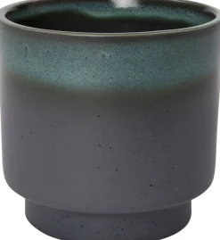 Intratuin Blumentopf mit Fuß Tilda grau / grün D 13,5 H 14 cm| Blumentöpfe|Blumentöpfe & Pflanzgefäße