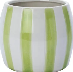 Intratuin Blumentopf mit Fuß Adora weiß/grün D 12 H 10 cm| Blumentöpfe & Pflanzgefäße|Blumentöpfe