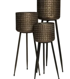 Intratuin Blumentopf mit Fuß braun D 20 H 55 cm| Blumentöpfe & Pflanzgefäße|Blumentöpfe