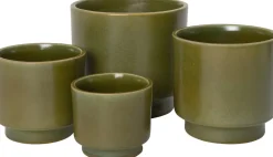 Intratuin Blumentopf mit Fuß Tilda grün D 11 H 11 cm| Blumentöpfe|Blumentöpfe & Pflanzgefäße