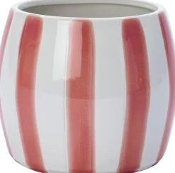 Intratuin Blumentopf mit Fuß Adora weiß/dunkelrosa D 12 H 10 cm| Blumentöpfe & Pflanzgefäße|Blumentöpfe