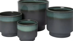 Intratuin Blumentopf mit Fuß Tilda grau / grün D 16 H 17 cm| Blumentöpfe|Blumentöpfe & Pflanzgefäße