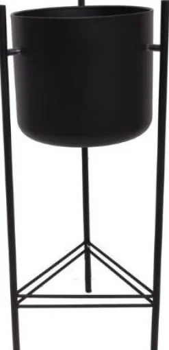 Intratuin Blumentopf mit Füßen D 28 H 66 cm schwarz| Blumentöpfe & Pflanzgefäße|Blumentöpfe