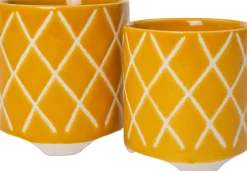 Intratuin Blumentopf mit Füßen Bliss gelb D 12 H 12,5 cm| Blumentöpfe|Blumentöpfe & Pflanzgefäße